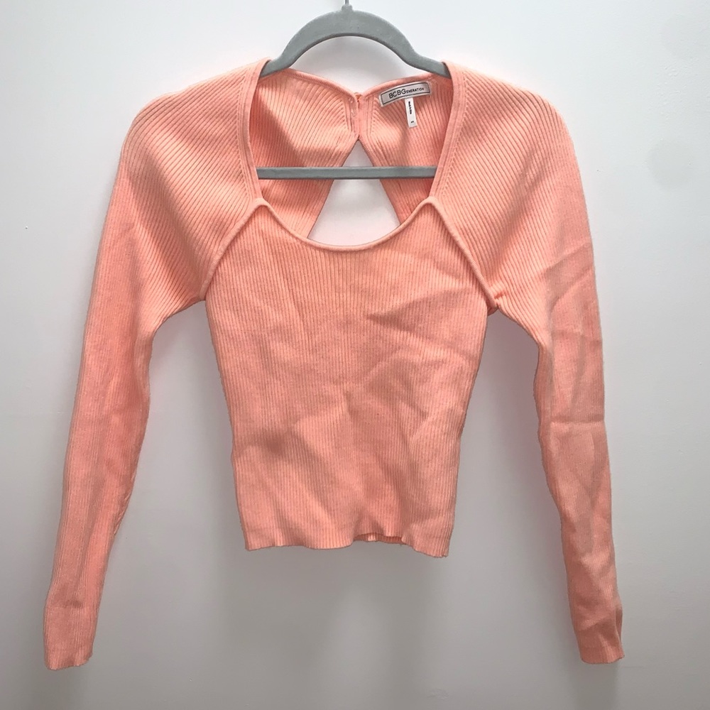BCBGeneration Ribbed Long Sleeve Top Size XS